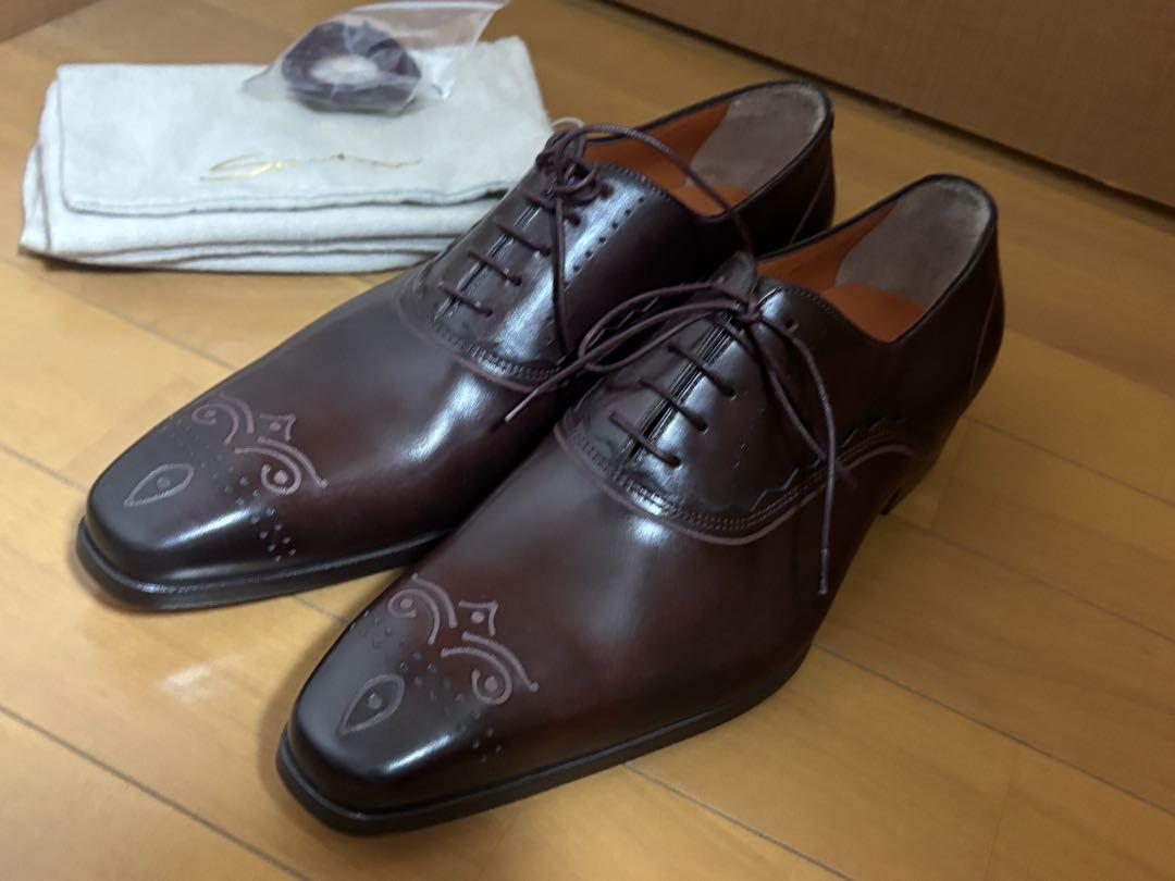 新品　未使用　イタリア製　サントーニ　ドレスシューズ　8.5