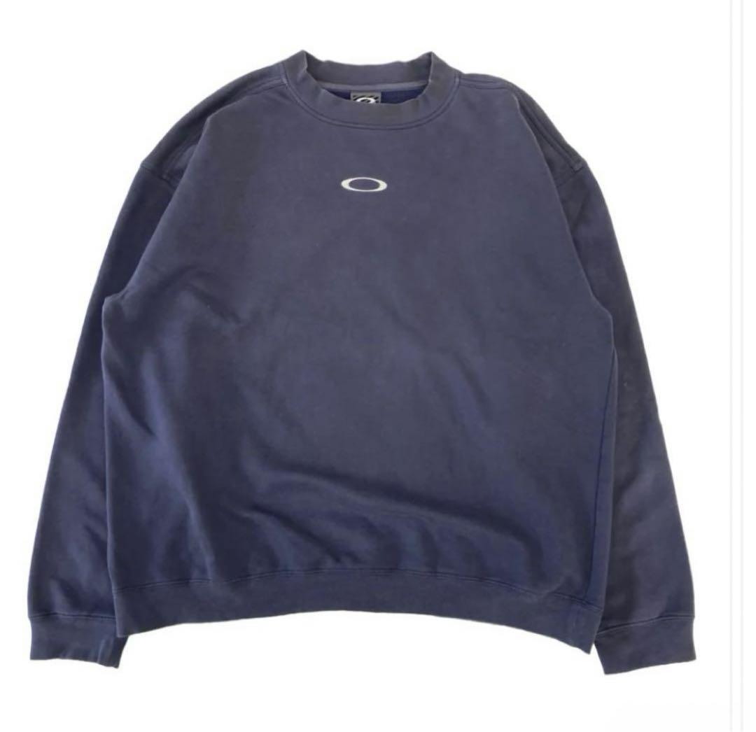 Oakley logo sweatshirt navy 90sサイズM