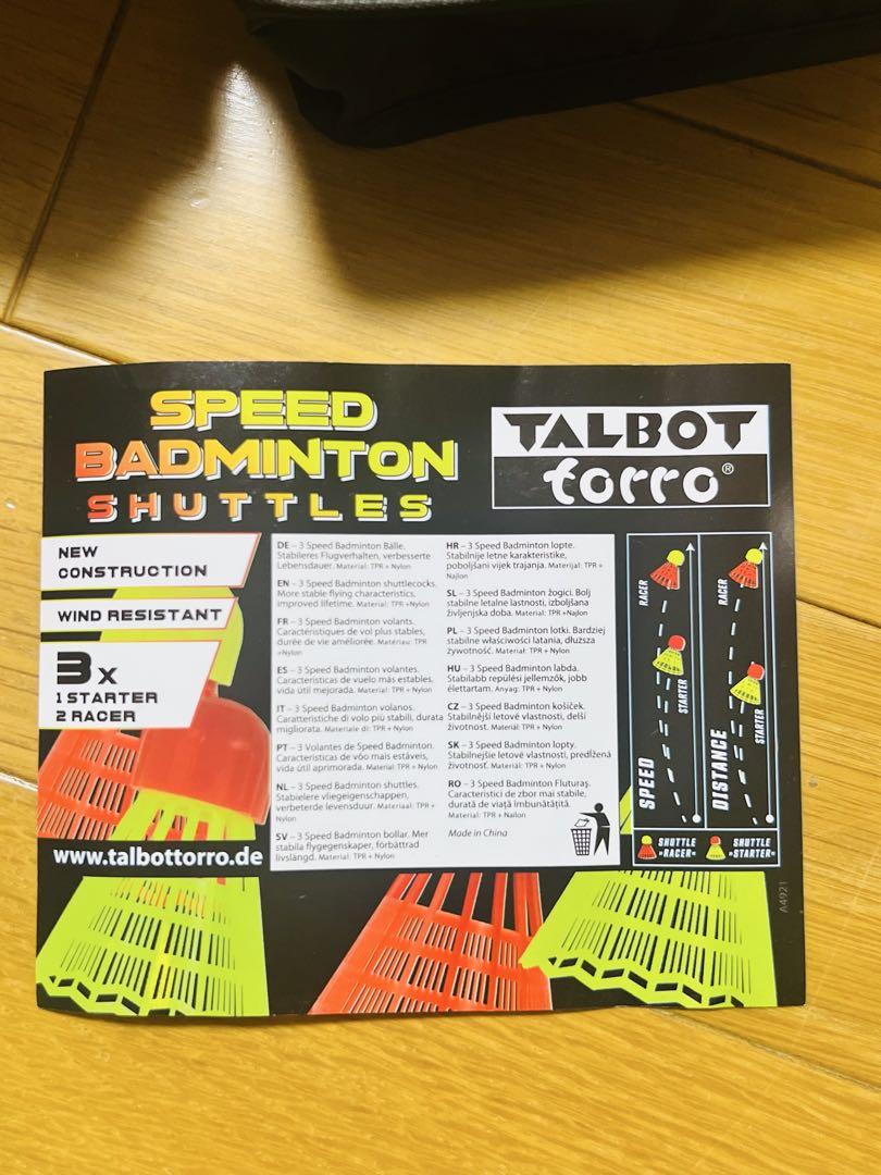 楽天購入！TALBOT スピードバドミントン ラケットセット