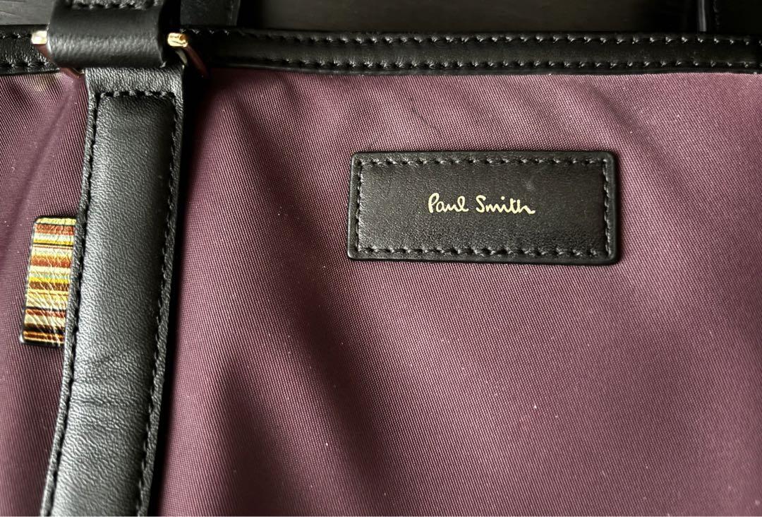 Paul Smith ビジネスバッグ ワインレッド ナイロンとレザー