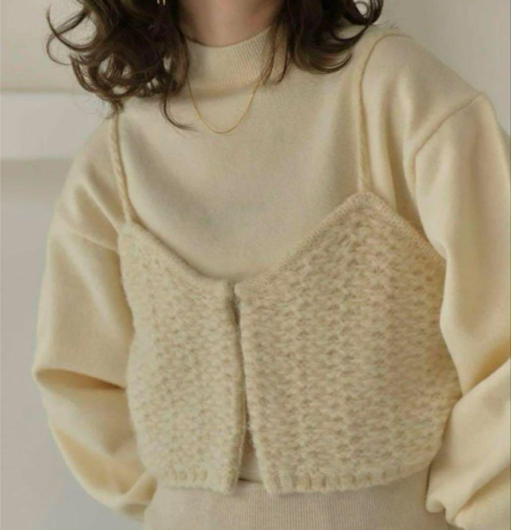 2025年春の knit warm eaphi 新品 bustier メルカリ - ivory トップス
