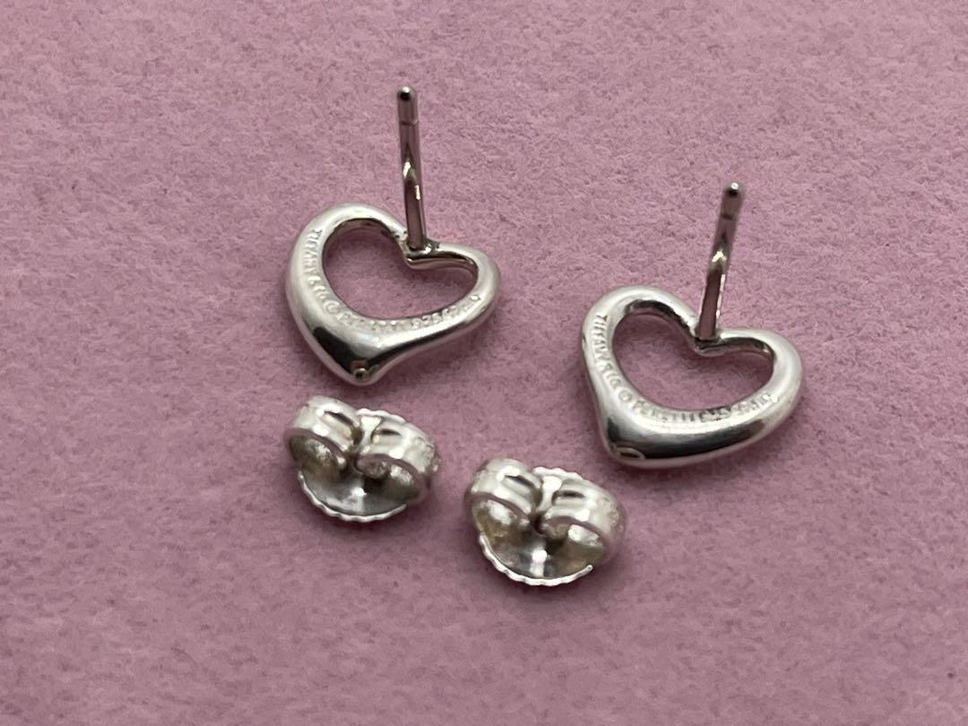 h035 TIFFANY&CO. ティファニー　オープンハート　ピアス　925