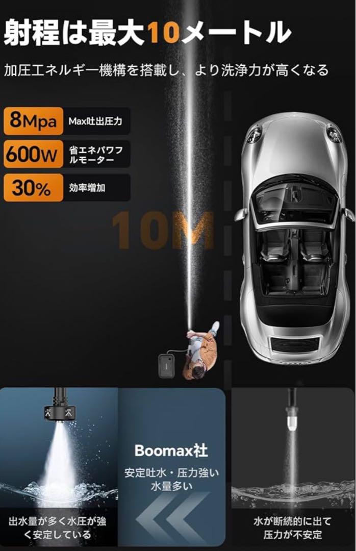 最新型❣️高圧洗浄機 コードレス 充電式 6in1