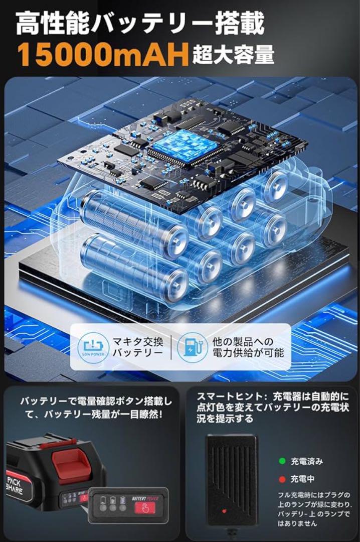 最新型❣️高圧洗浄機 コードレス 充電式 6in1