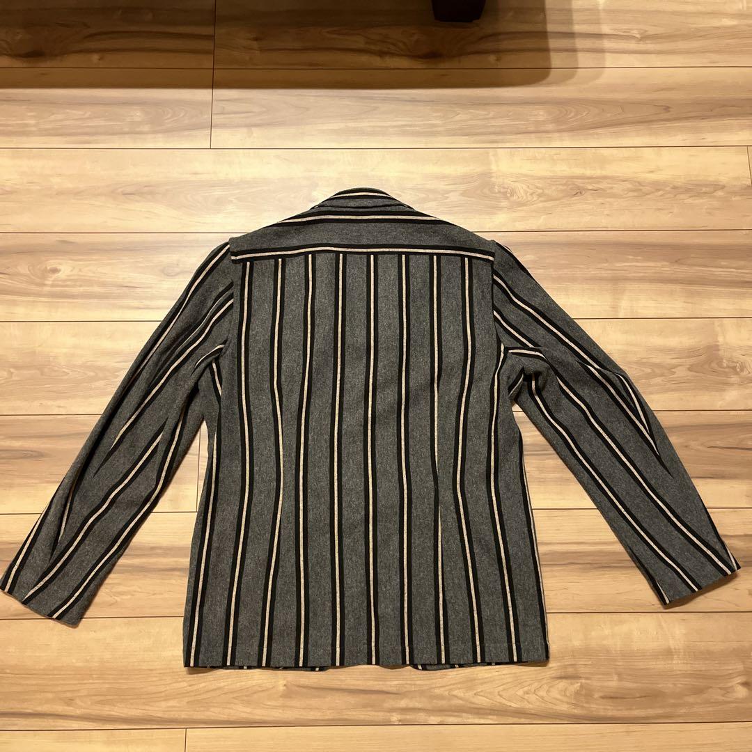 LARDINI ストライプ ニットテーラードジャケット