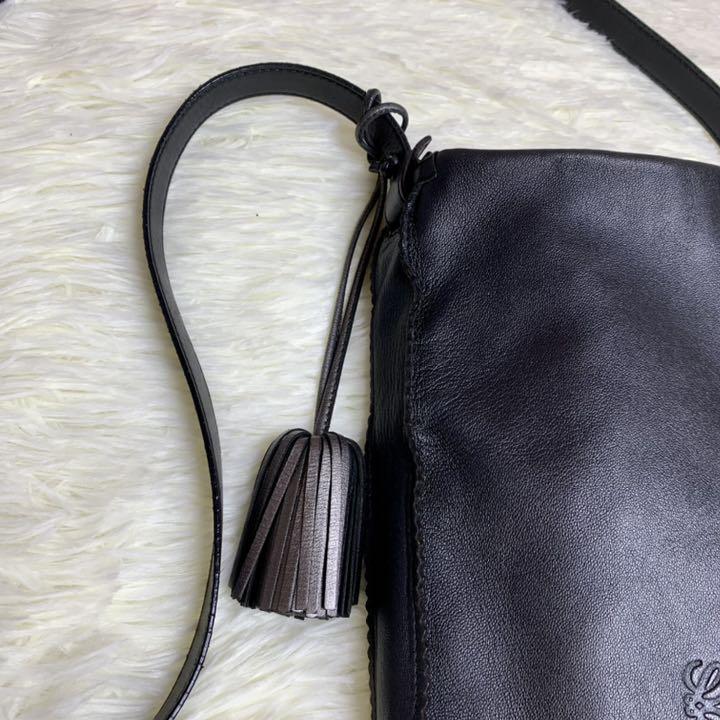 美品 アナグラム ポシェット チャーム 黒 Scq8x-m22848956865 ✨ ロエベ ショルダーバッグ お得高品質