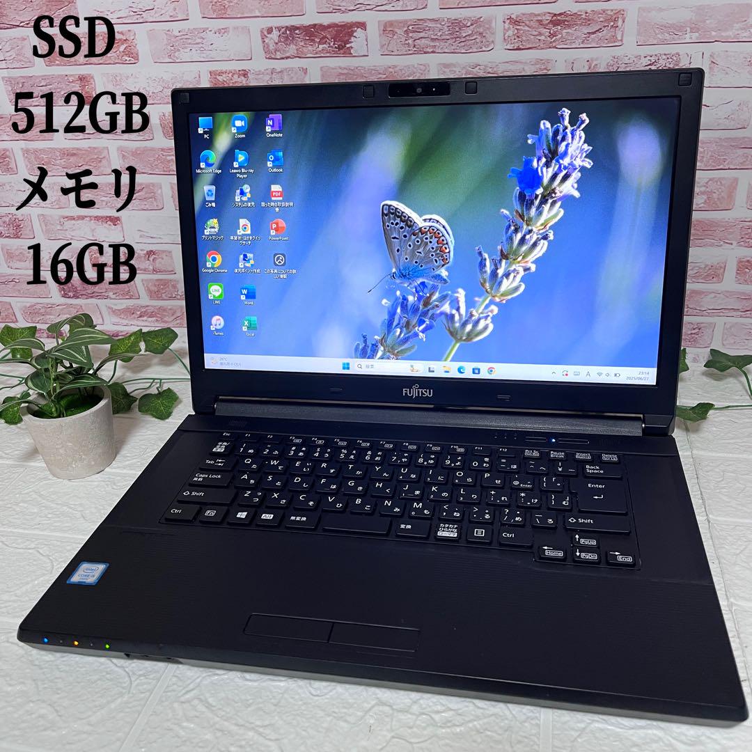 ★美品富士通 SSD512GB メモリ16GB★A576/S ノートPC489