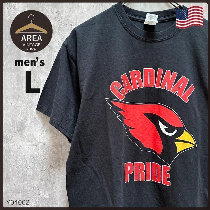 GILDAN USA アメリカ古着 Tシャツ半袖ブラック黒 Lサイズカージナルス