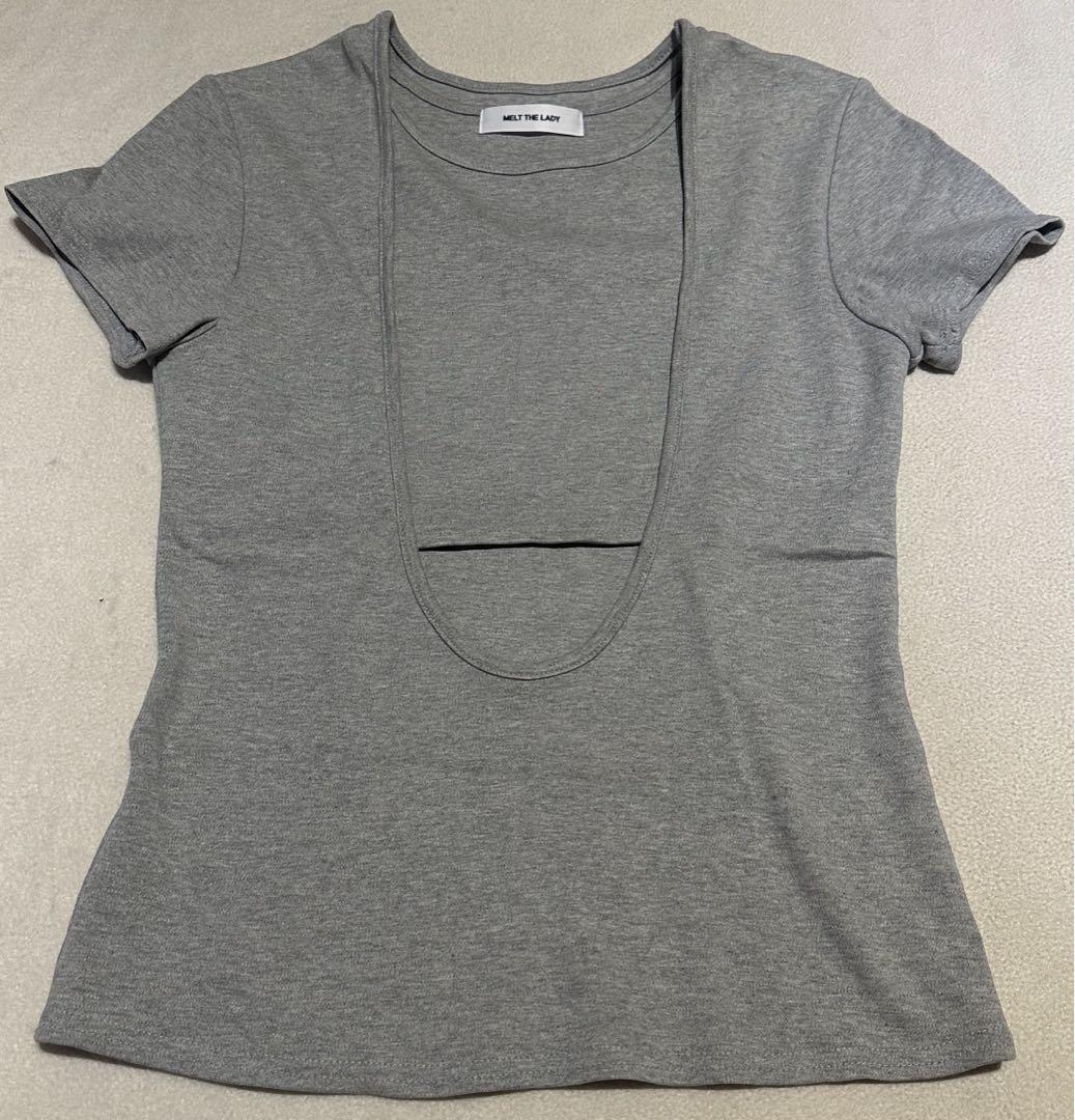 トップス melt the lady layered tee theredthread melt the lady / layerd tee gray - トップス新着