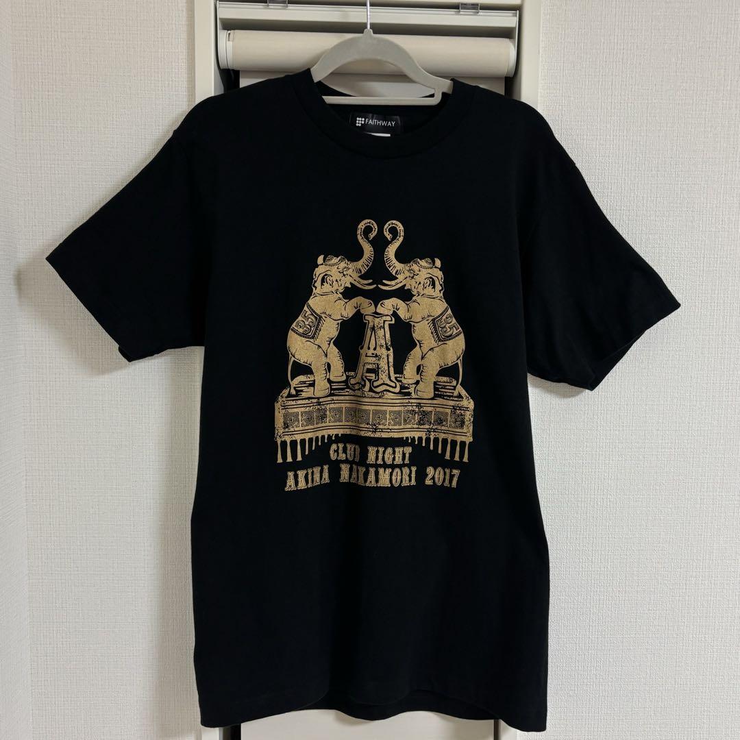 中森明菜さんエレファントロゴTシャツ(グレー•M) 中森明菜 CLUB NIGHT 2017 エレファントロゴ Tシャツ M 黒