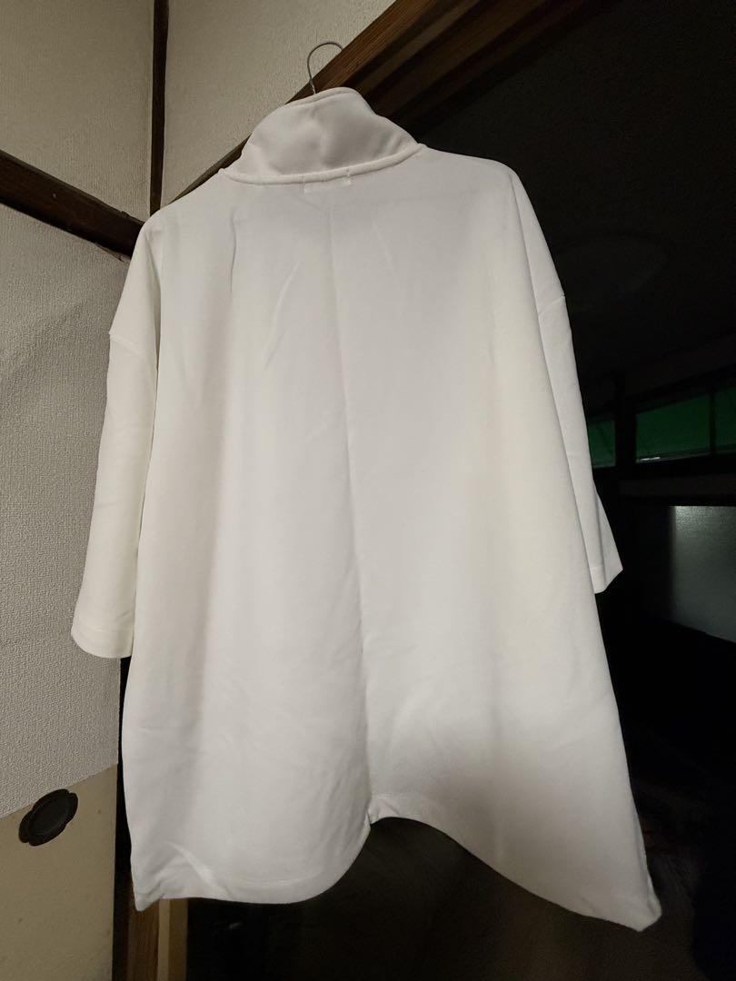 takeo kikuchi 【新品　タグ付】ハーフジップ 半袖 ホワイト