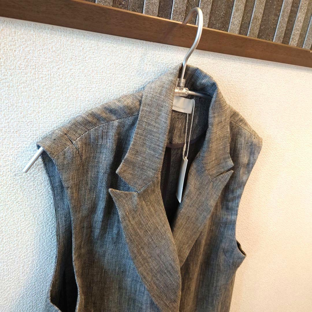 ☆新品タグ付き GALLARDAGALAN リネンダブルベスト グレー
