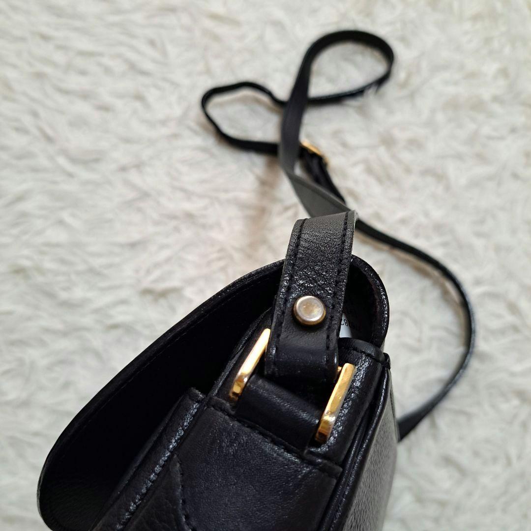 【BURBERRY】オールレザー　ホースロゴ型押し　ノバチェックショルダーバッグ