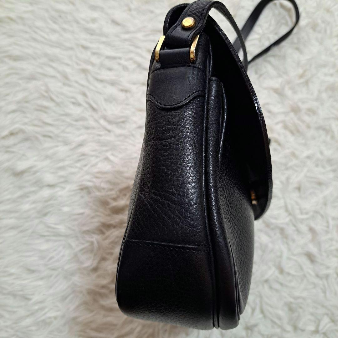 【BURBERRY】オールレザー　ホースロゴ型押し　ノバチェックショルダーバッグ