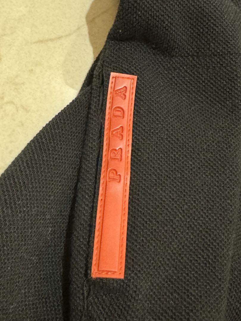 PRADA SPORTS ブラック ハーフジップ 半袖 ポロシャツ トップス S PRADA SPORTS ブラック ハーフジップ 半袖 ポロシャツ トップス S