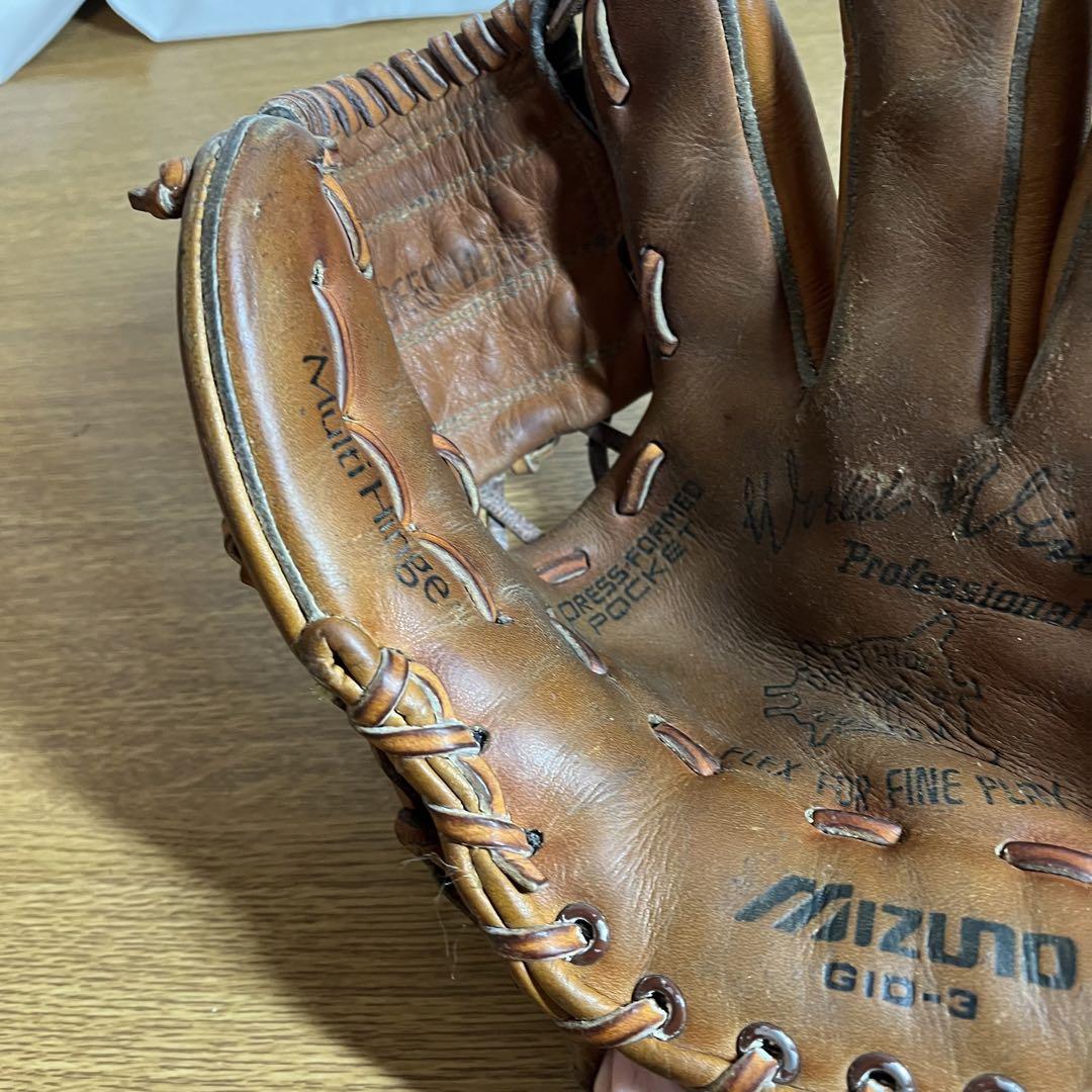 訳あり ミズノ ワールドウィン 一般硬式 グローブ グラブ 内野用 良品 記名跡