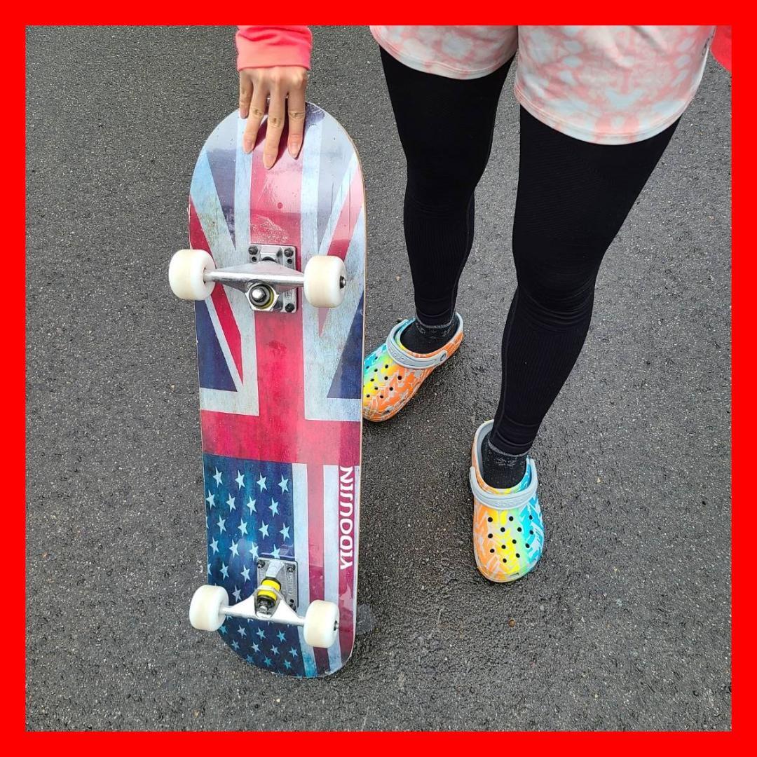 スケートボード　スケボー　ABEC9ベアリング採用　OK8　国旗柄