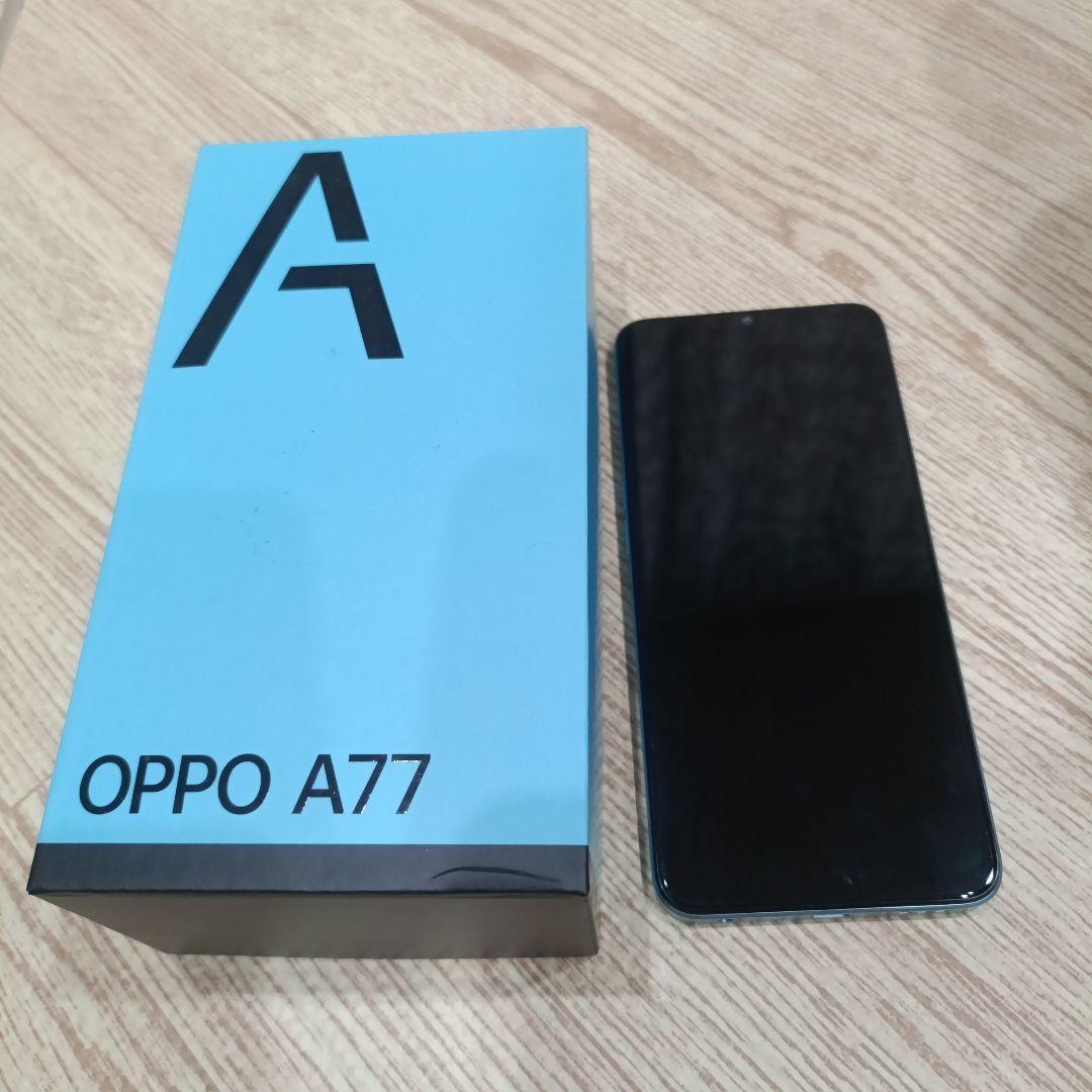 OPPO A77 スマートフォン本体 ブルー simフリー　128GB