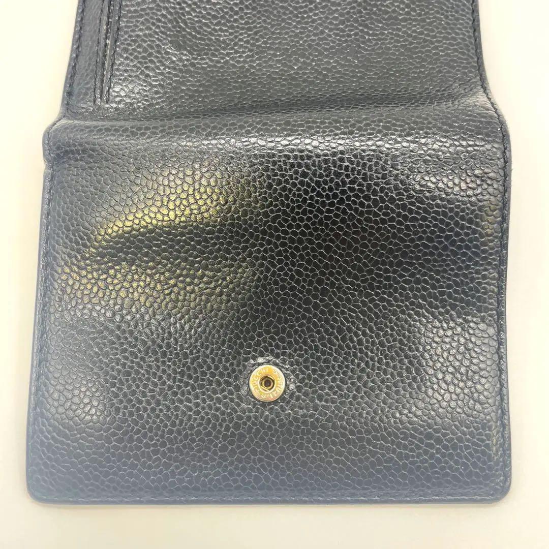 CHANEL マトラッセ折り財布 ブラック