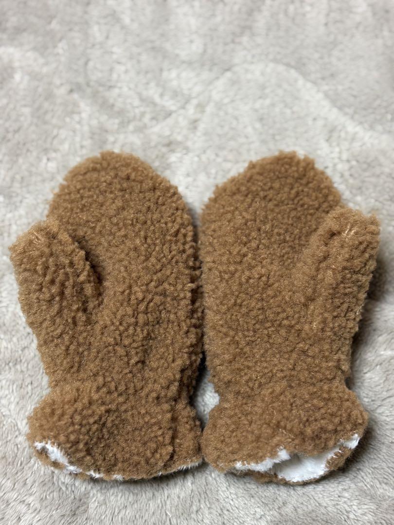 UGG フラッフミトン　子供用 フリース手袋 ブラウン 701507