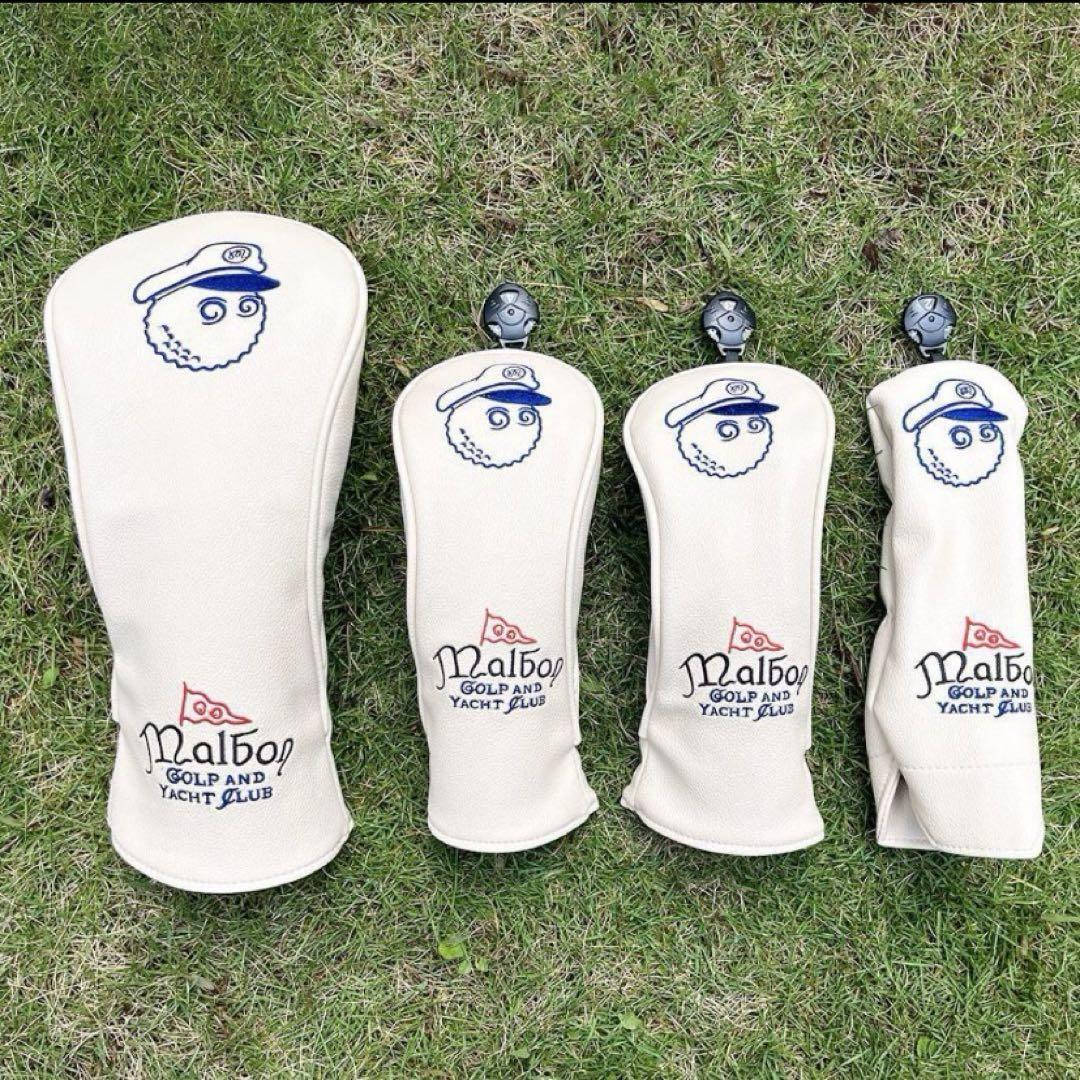 malbon golf マルボン ゴルフ ヘッドカバー 4個セット
