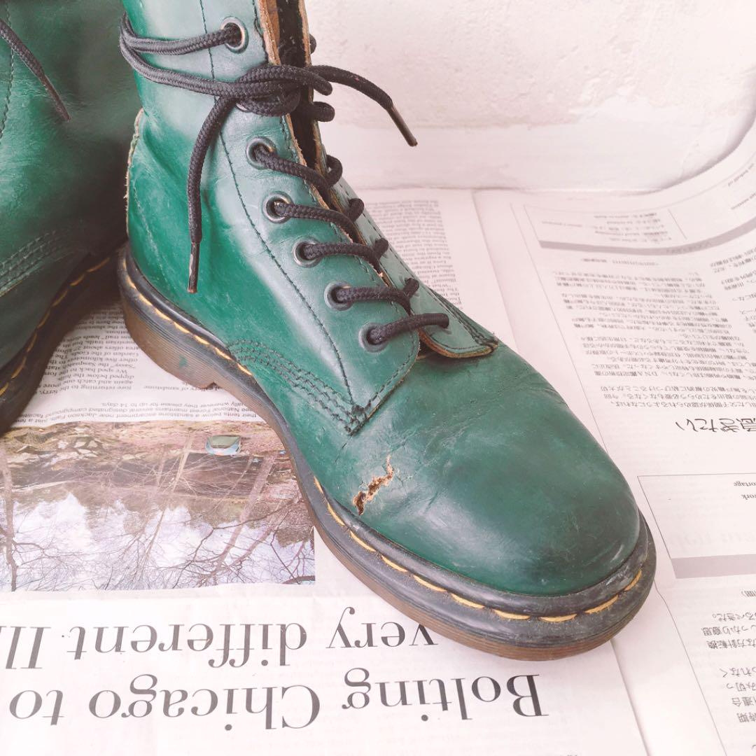 Dr.Martens ドクターマーチン 8ホール 英国製 グリーン