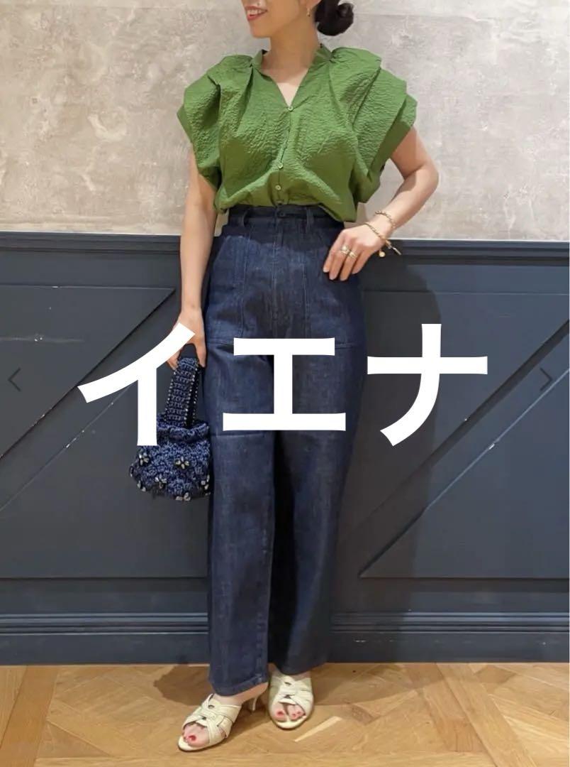 専用　IENA LA BOUCLE サッカー タックフレンチスリーブ ブラウス