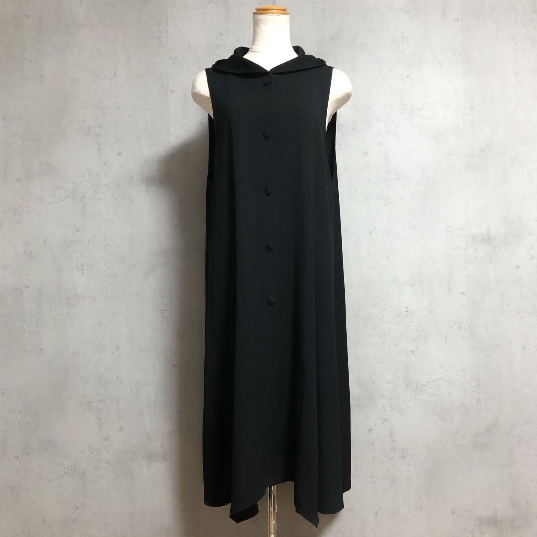 詩仙堂 シセンドウ　 ちりめん　フードジレ　ロングベスト