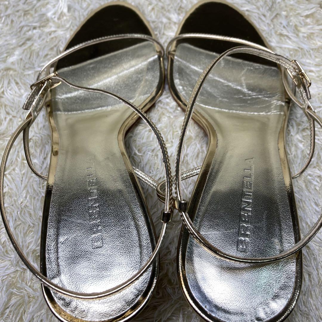 BRENTELLA/ブレンテッラ】GOLD STRAP サンダル(5.5cm)（サンダル