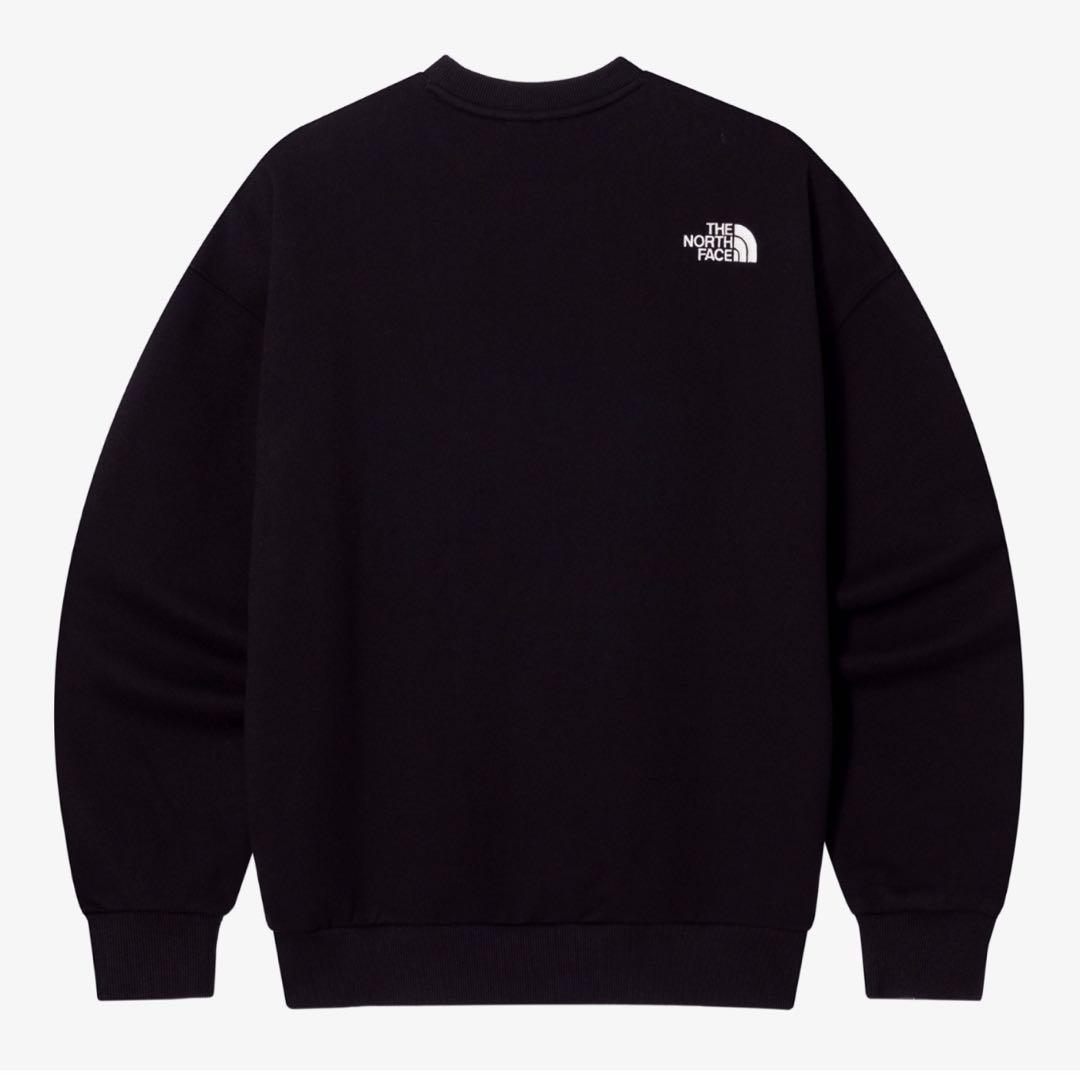韓国ノースフェイスBOXLOGOSWEATSHIRTSワッペン刺繍スウェット黒M