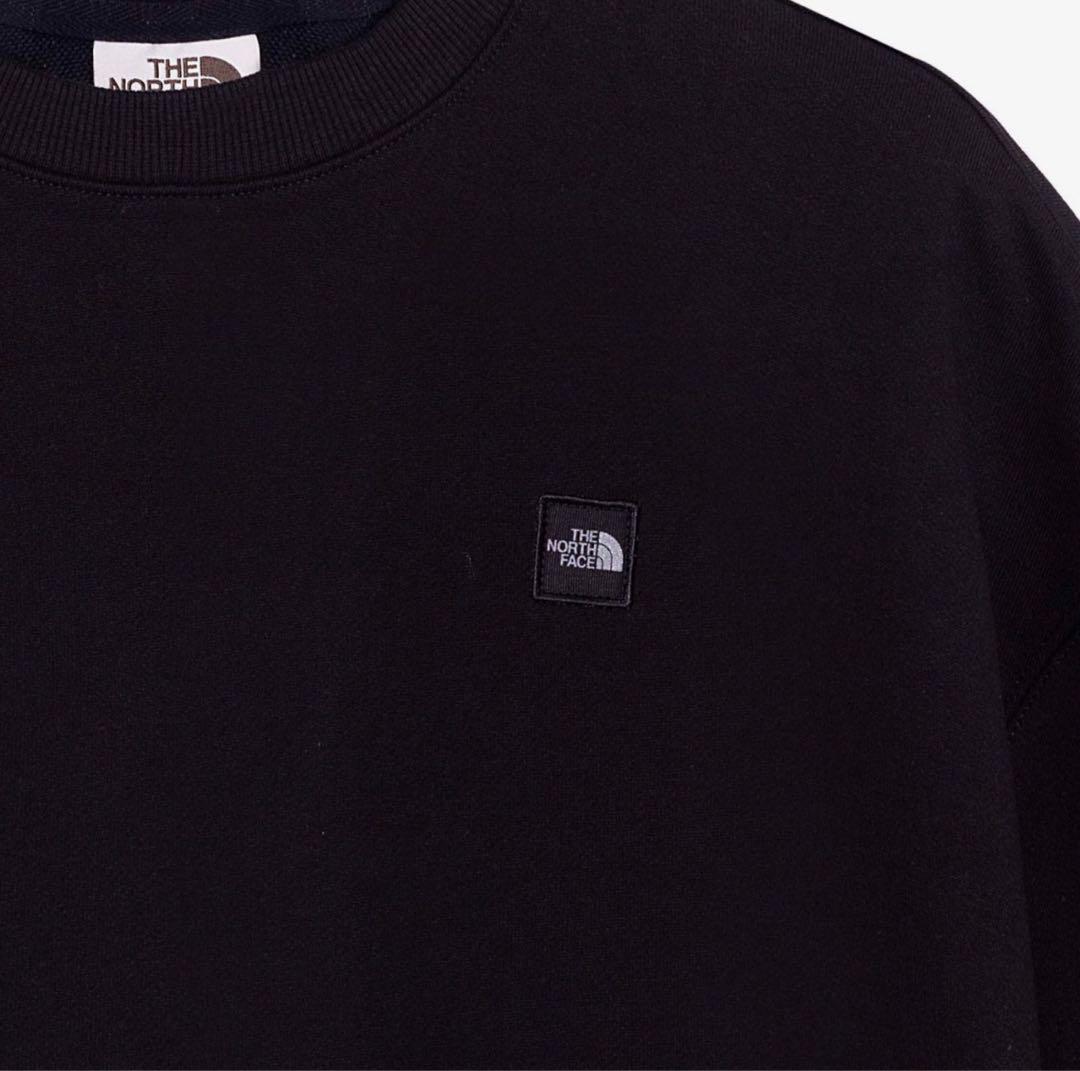 韓国ノースフェイスBOXLOGOSWEATSHIRTSワッペン刺繍スウェット黒M