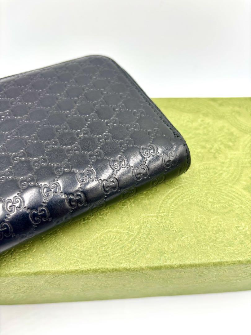 超美品 GUCCI グッチ GGシマ マイクロシマ 財布 GGスプリーム 長財布