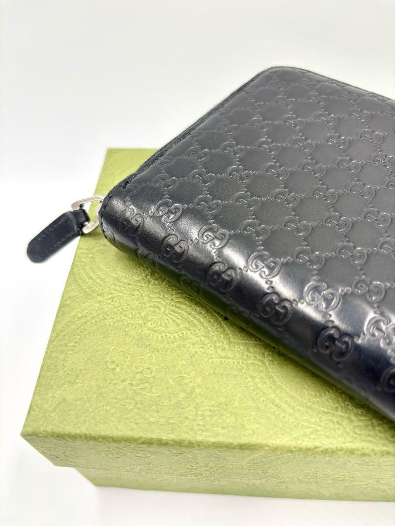 超美品 GUCCI グッチ GGシマ マイクロシマ 財布 GGスプリーム 長財布
