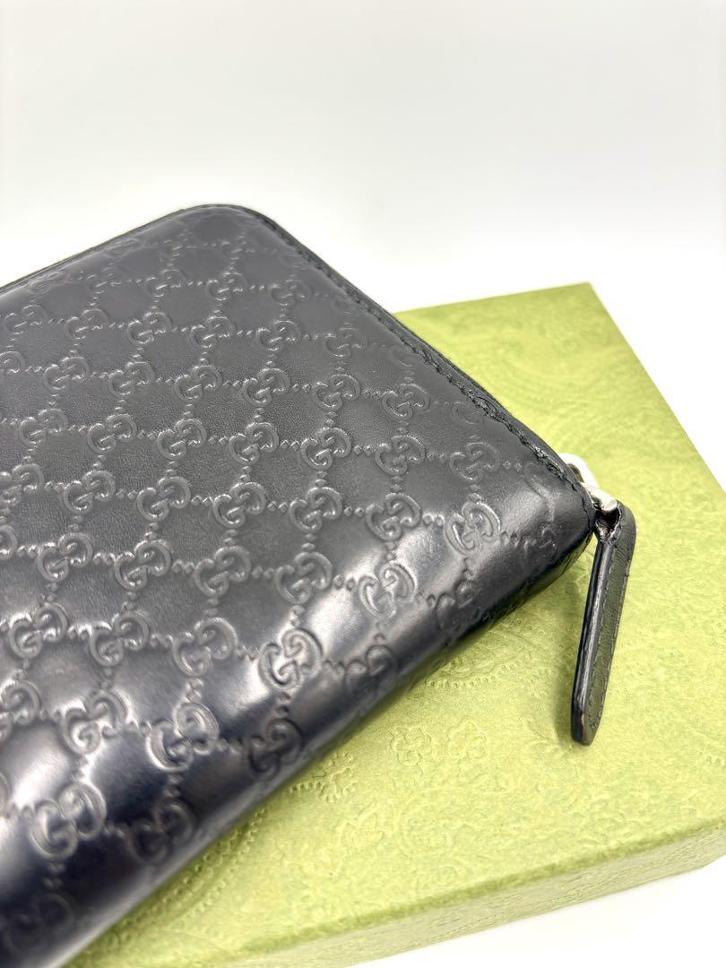 超美品 GUCCI グッチ GGシマ マイクロシマ 財布 GGスプリーム 長財布