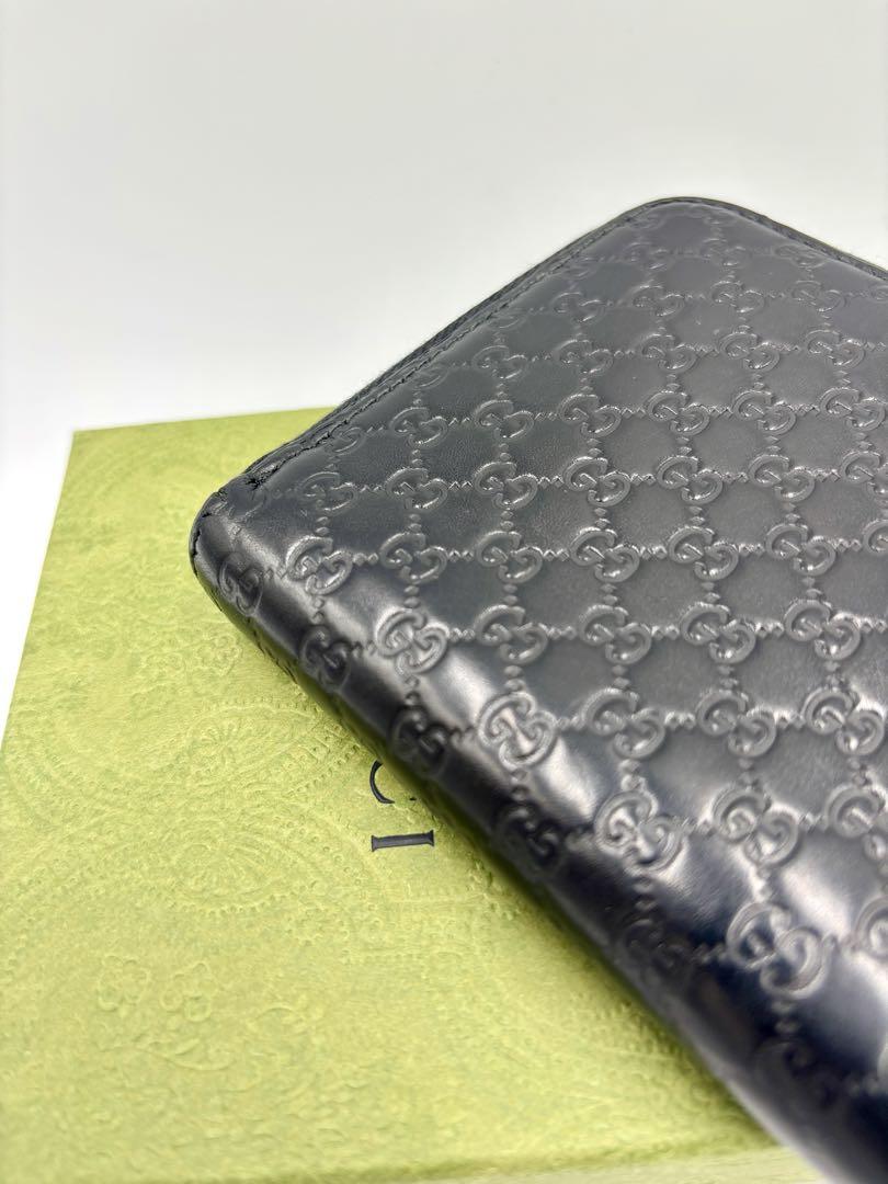 超美品 GUCCI グッチ GGシマ マイクロシマ 財布 GGスプリーム 長財布
