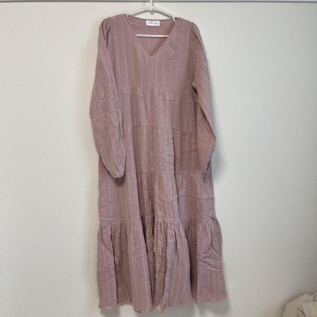 SNIDEL HOME ティアードワンピース　ピンク