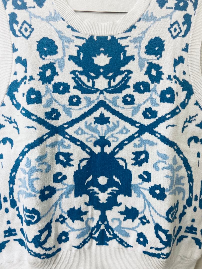 25%OFF】 TTT_MSW 21SS ペルシャニットベスト ホワイト M ベスト