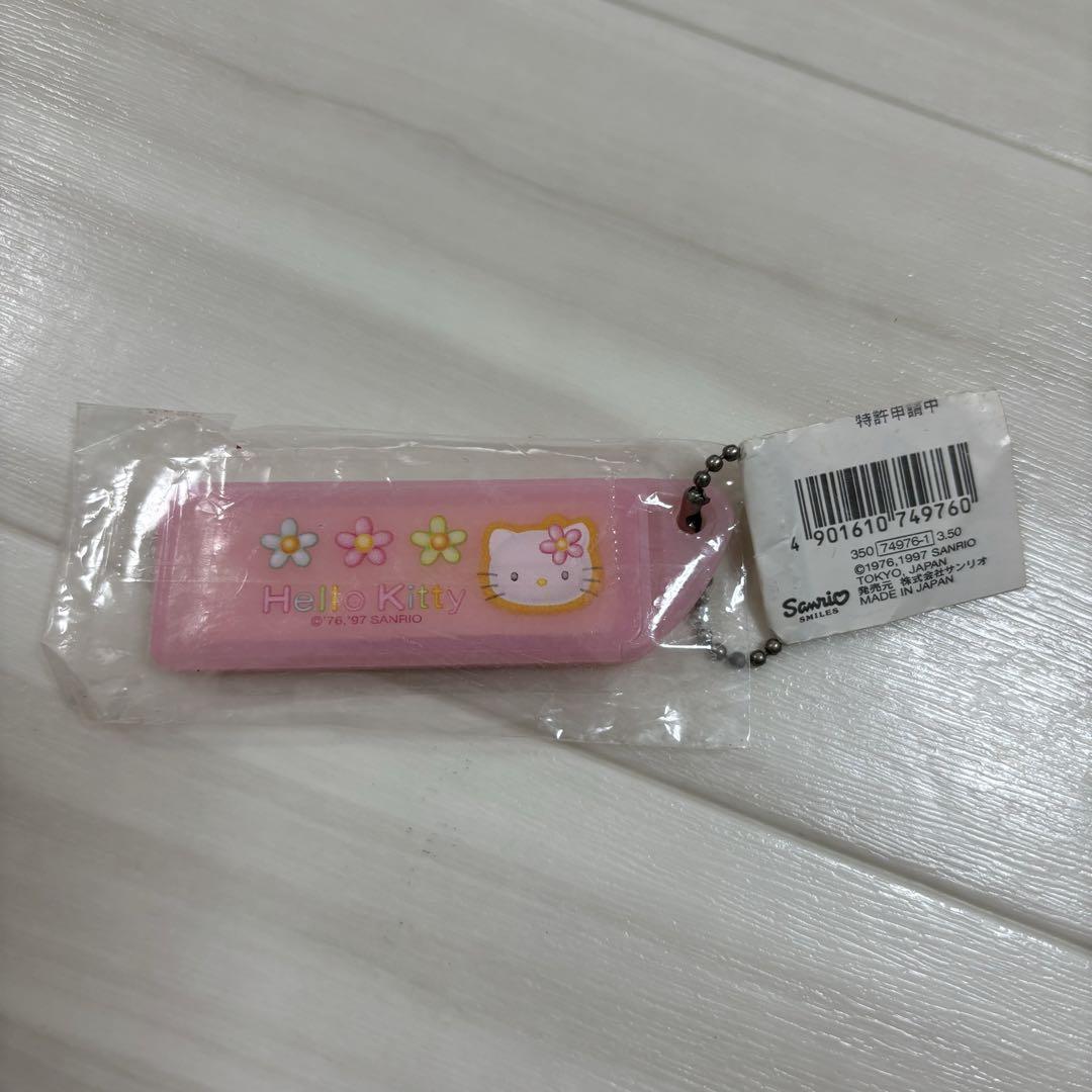 平成レトロ ハローキティネームタグ キーホルダー カオハナ 1997