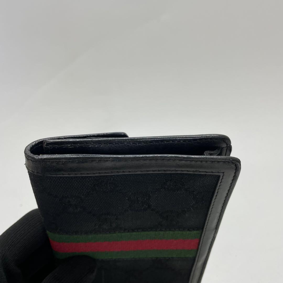 931 GUCCI グッチ 折り財布 オールド ブラック シェリー