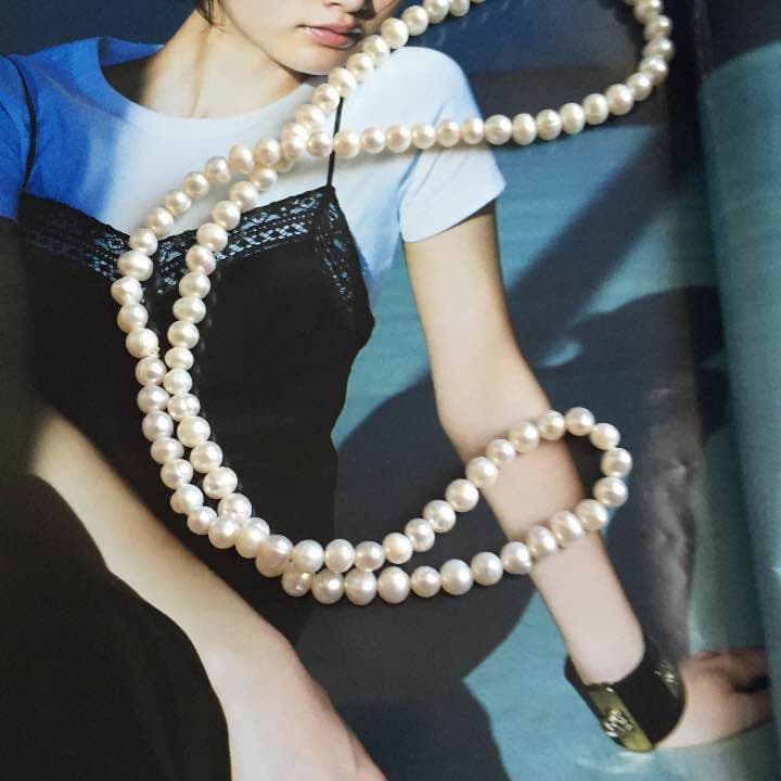 天然淡水真珠 不揃いパールロングネックレス ギフト対応可能 メルカリ