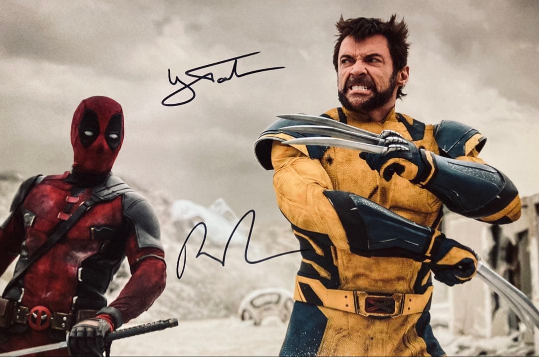 X-MEN ヒュー ジャックマン ライアン レイノルズ 直筆サイン入り写真 q1目立った傷や汚れなし