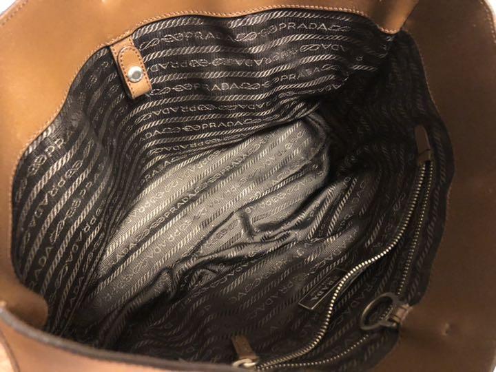 PRADA キャメル 8AeBJ-m22902628980 トートバッグ 人気大得価