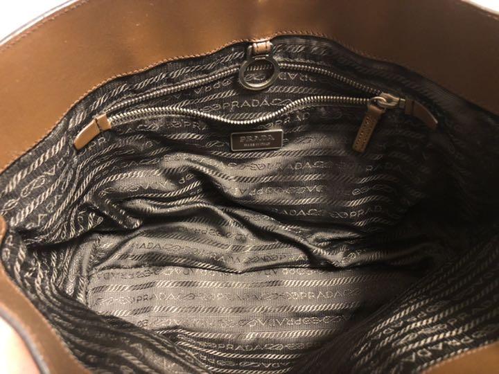 PRADA キャメル 8AeBJ-m22902628980 トートバッグ 人気大得価
