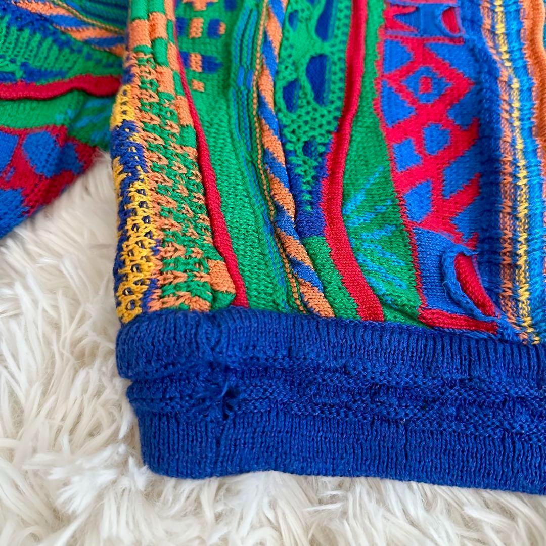 【希少】EMAROO オーストラリア製 ヴィンテージ 立体3D デザイン ニット 希少オーストラリア製 ヴィンテージ EMAROO 立体3D デザイン ニット