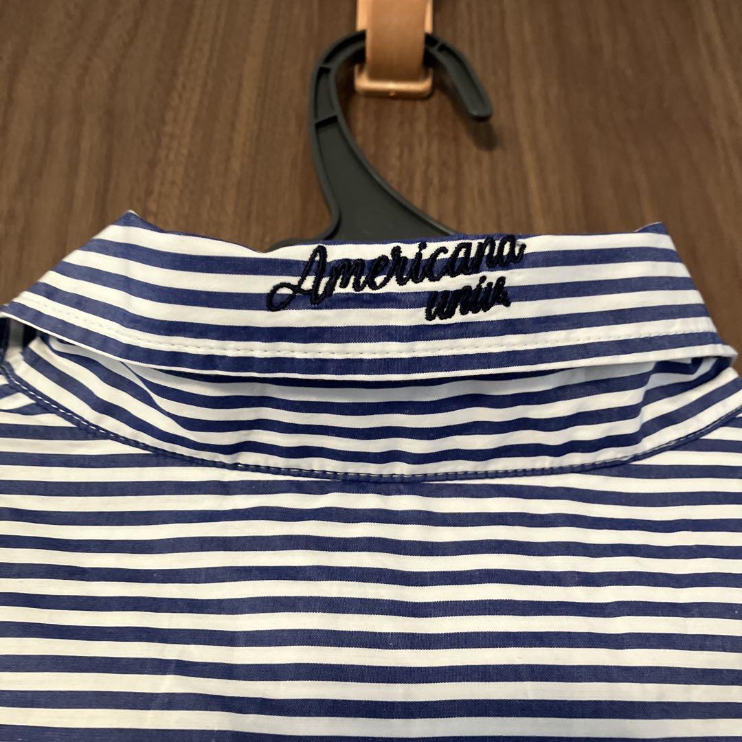 本日限定美品　AMERICANA forSALON別注オーバーシャツ　ネイビー系