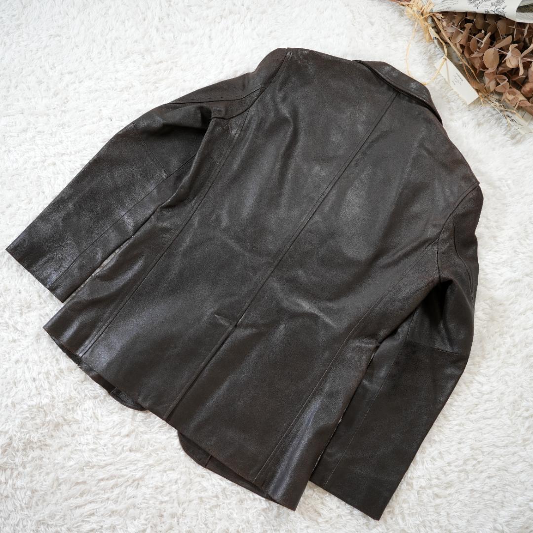 美品】Dickies ディッキーズ レザーテーラードジャケット M ブラウン