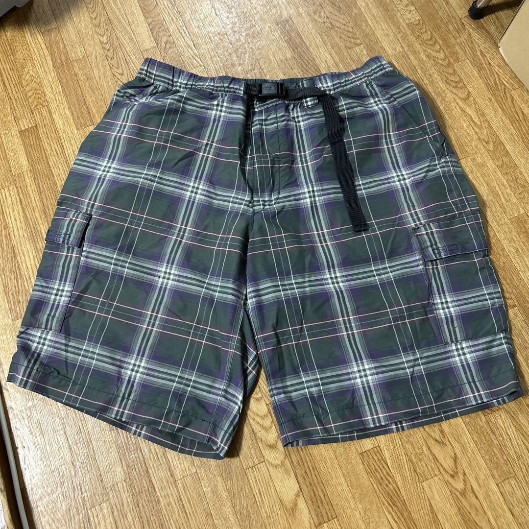 THE NORTH FACE チェック ナイロン バギーショーツ ワイドパンツ