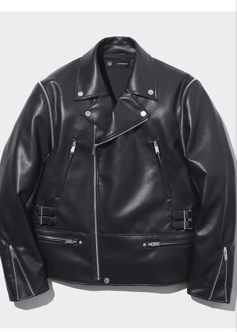 24時間以内発送】90s NAUTICA レザースウィングトップ 黒 L NAUTICA