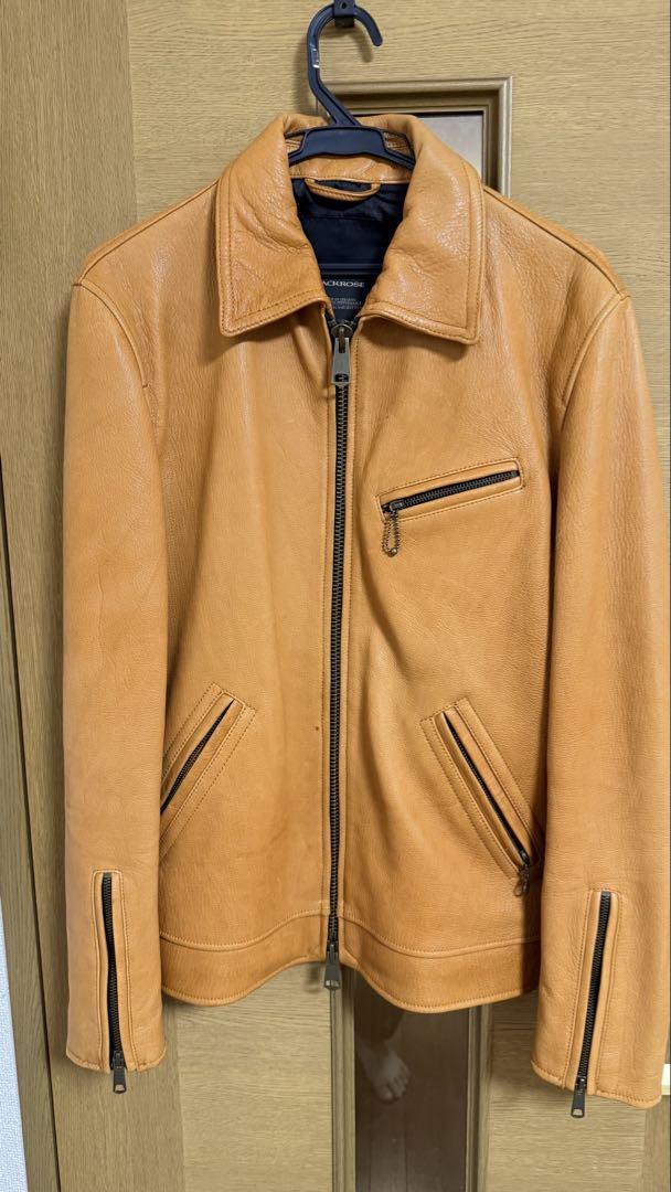 美品/L-XL相当○ジャックローズ レザージャケット 山羊革 モカ