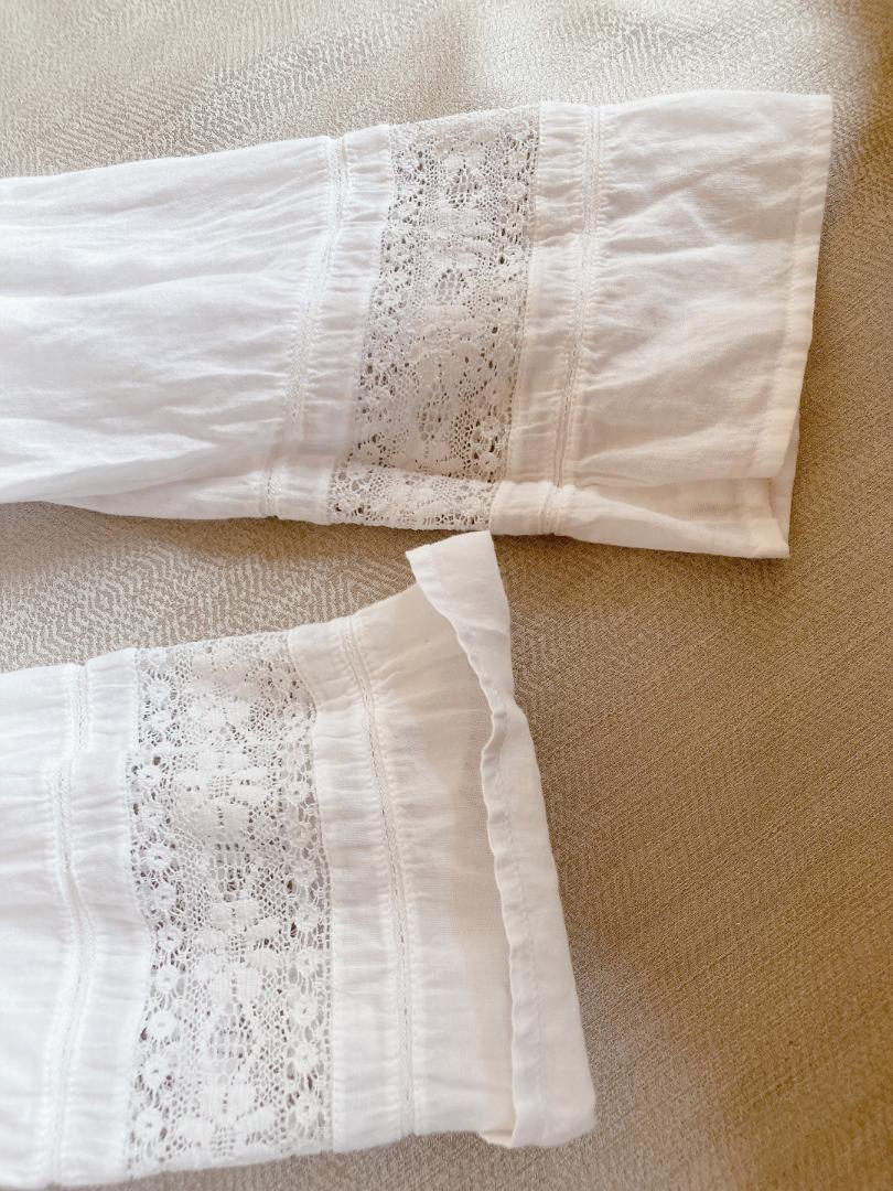 ☆美品☆ ne quittez pas （ヌキテパ）刺繍入り長袖羽織り 白レース